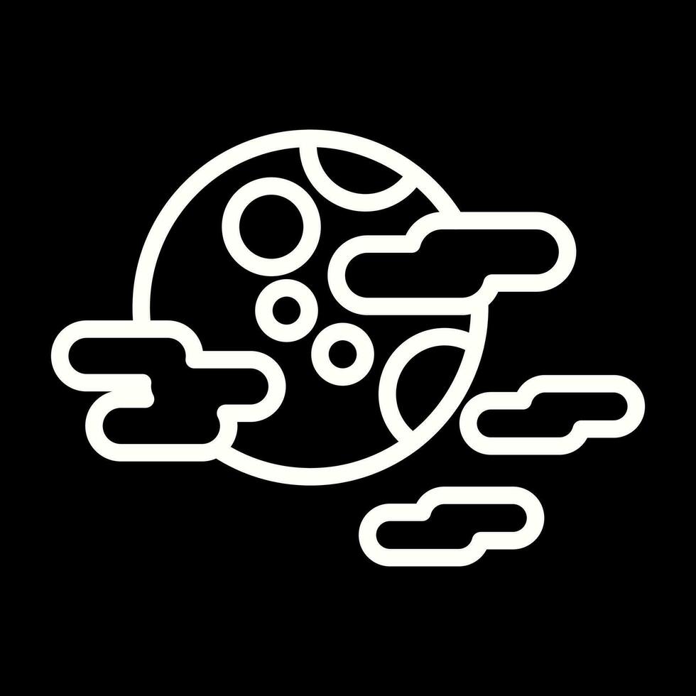 Cloudy Night Vector Icon