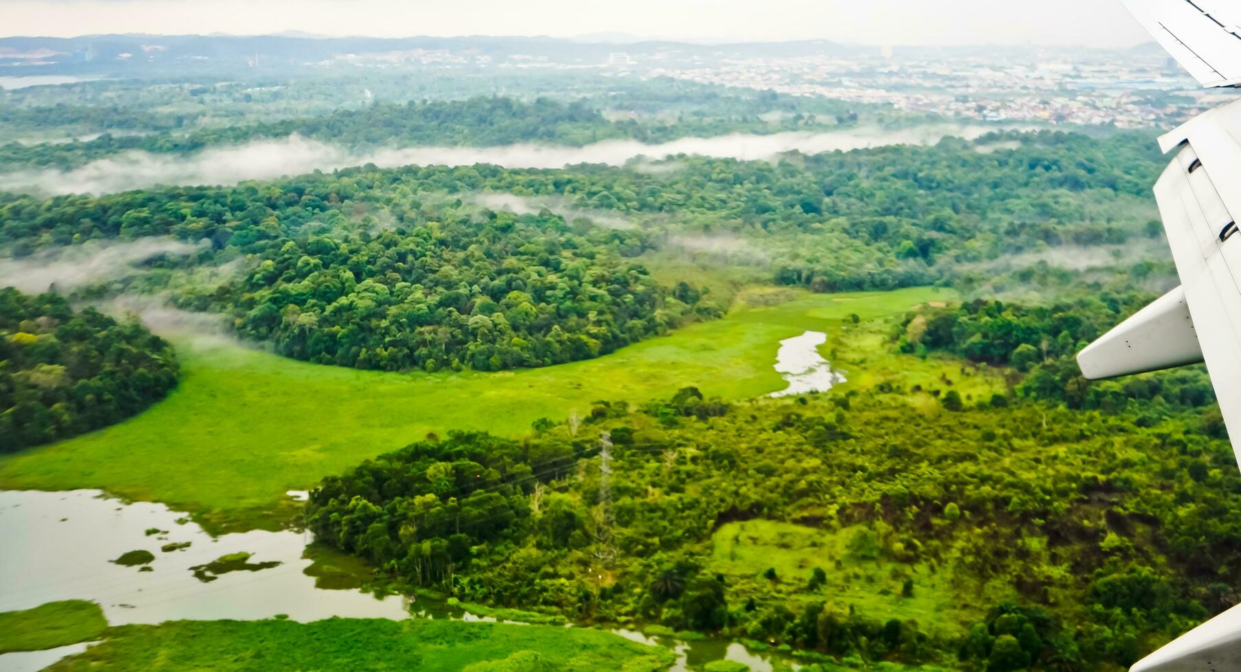 aerial view of the river in the Riau Islands photo