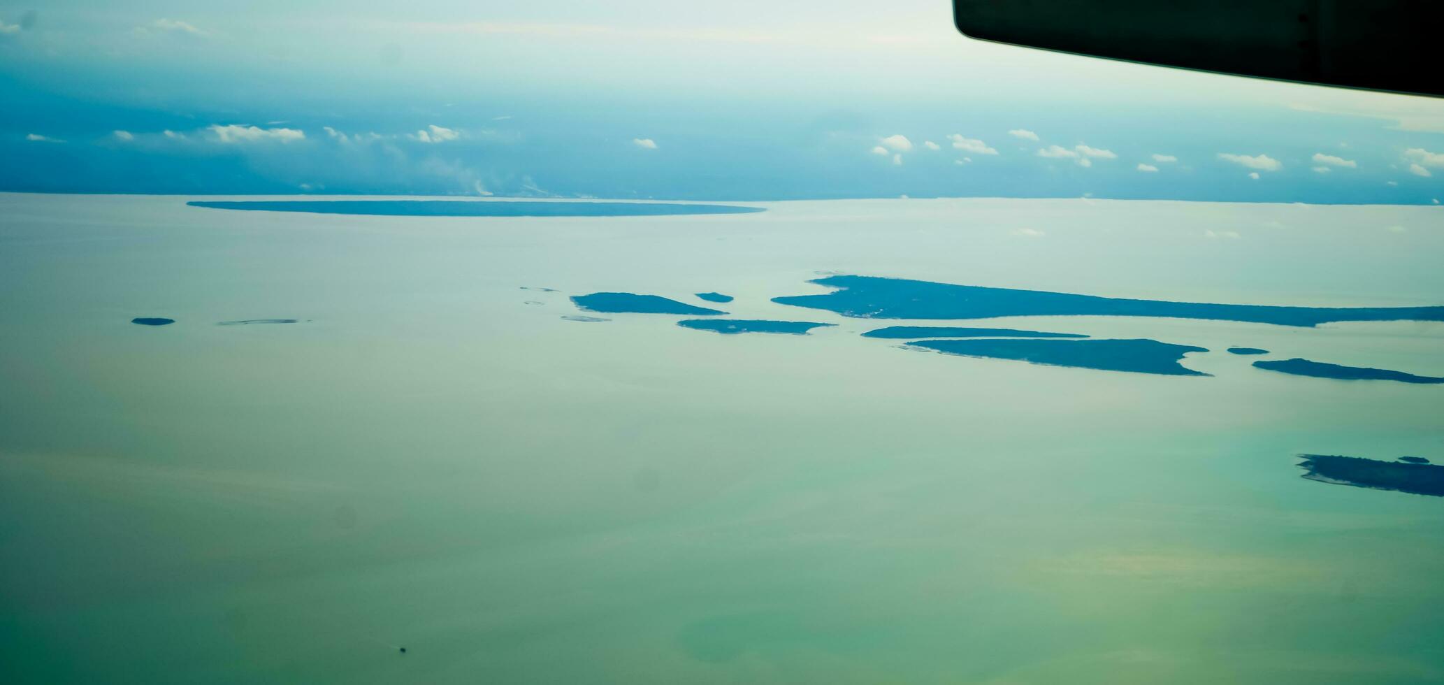 aerial view of the series of islands in Batam, Riau Islands photo