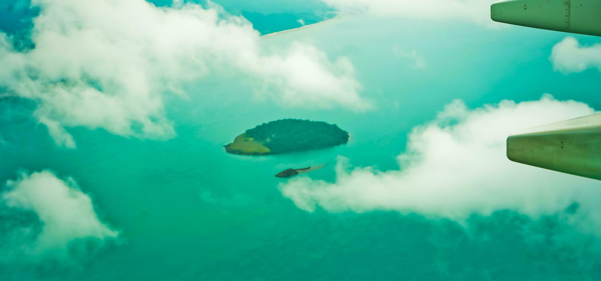 aerial view of the series of islands in Batam, Riau Islands photo