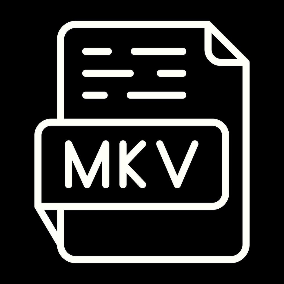 icono de vector mkv