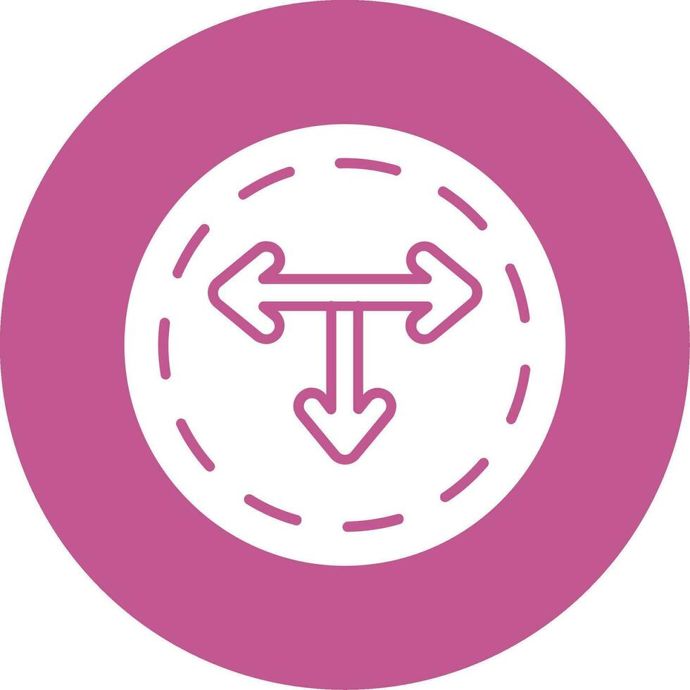 T Junction Vector Icon