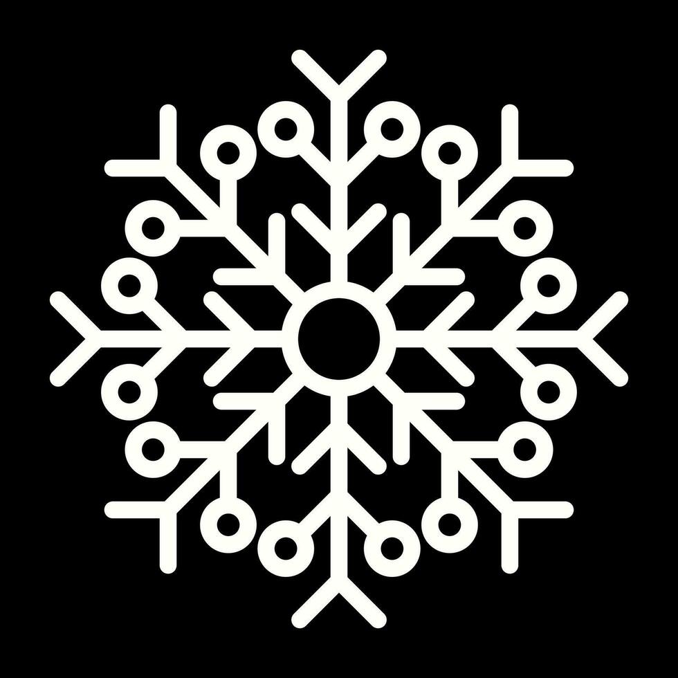 icono de vector de copo de nieve