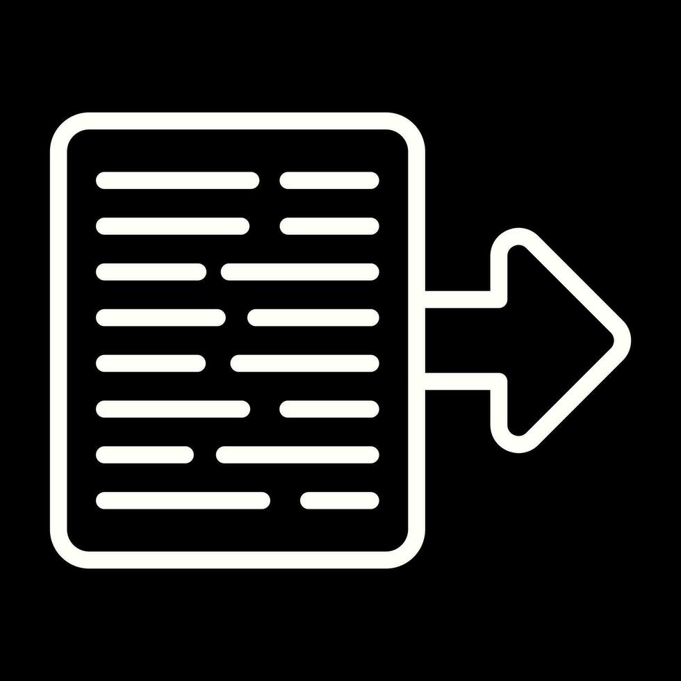 Document Export Vector Icon