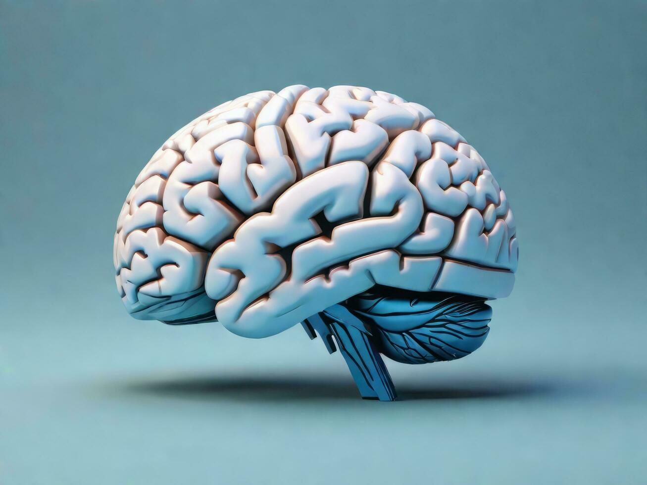 AI generated Human Brain 3D Illustration photo