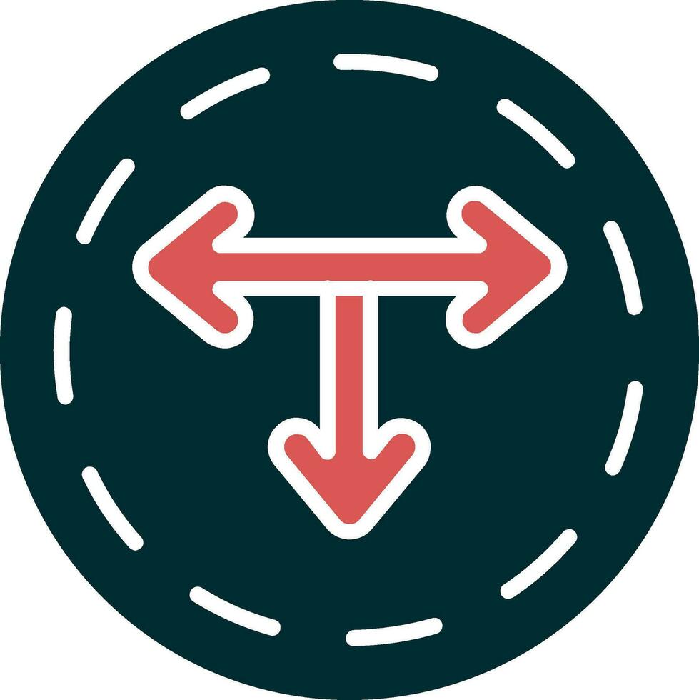 T Junction Vector Icon