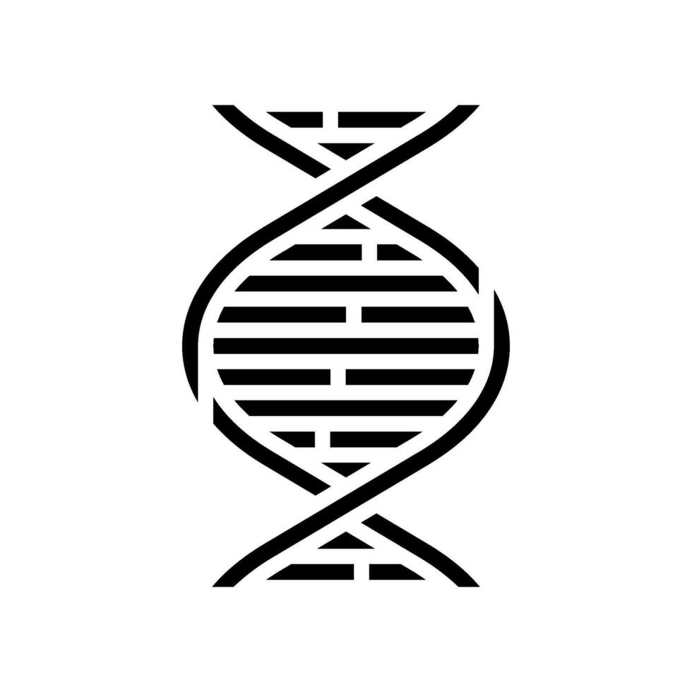 dna helix cryptogenetics glyph icon vector illustration