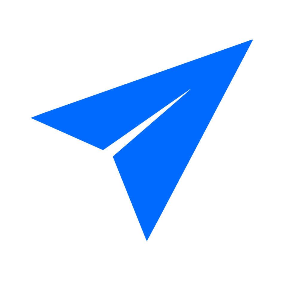 AI generated paper airplane icon png