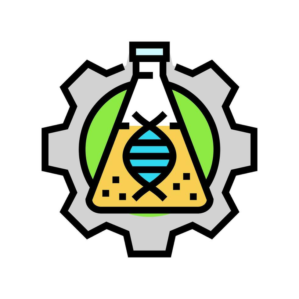 biotecnología laboratorio criptogenética color icono vector ilustración