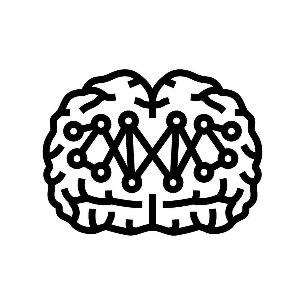 neural connectivity neuroscience neurology line icon vector illustration