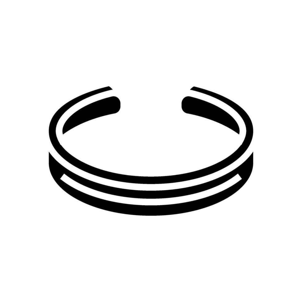 toe ring jewelry fashion glyph icon vector illustration