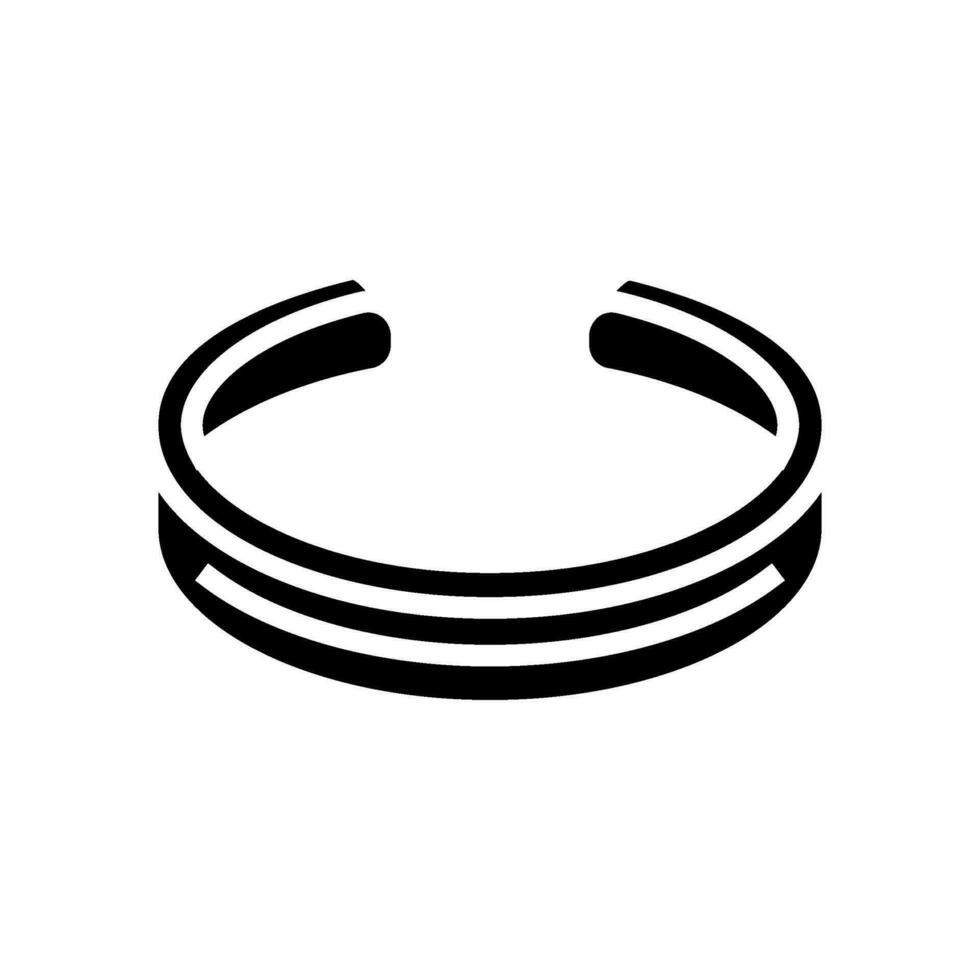 toe ring jewelry fashion glyph icon vector illustration