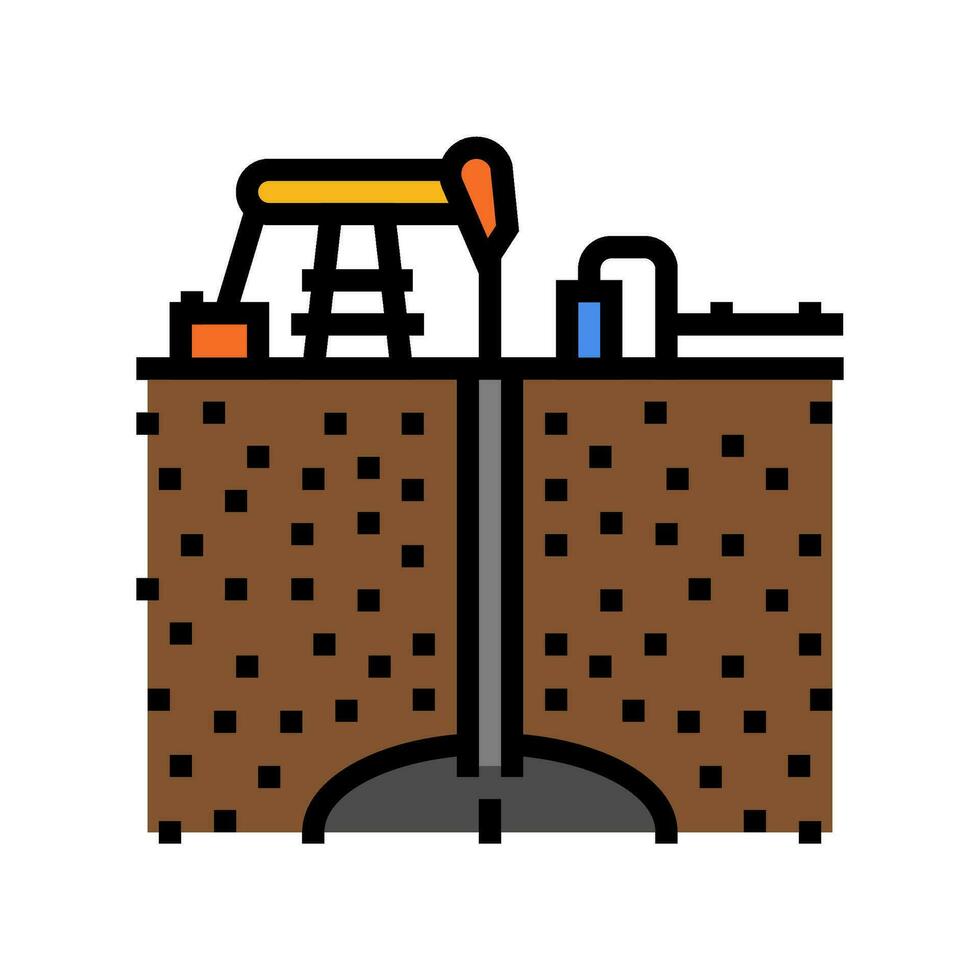 extraction oil industry color icon vector illustration