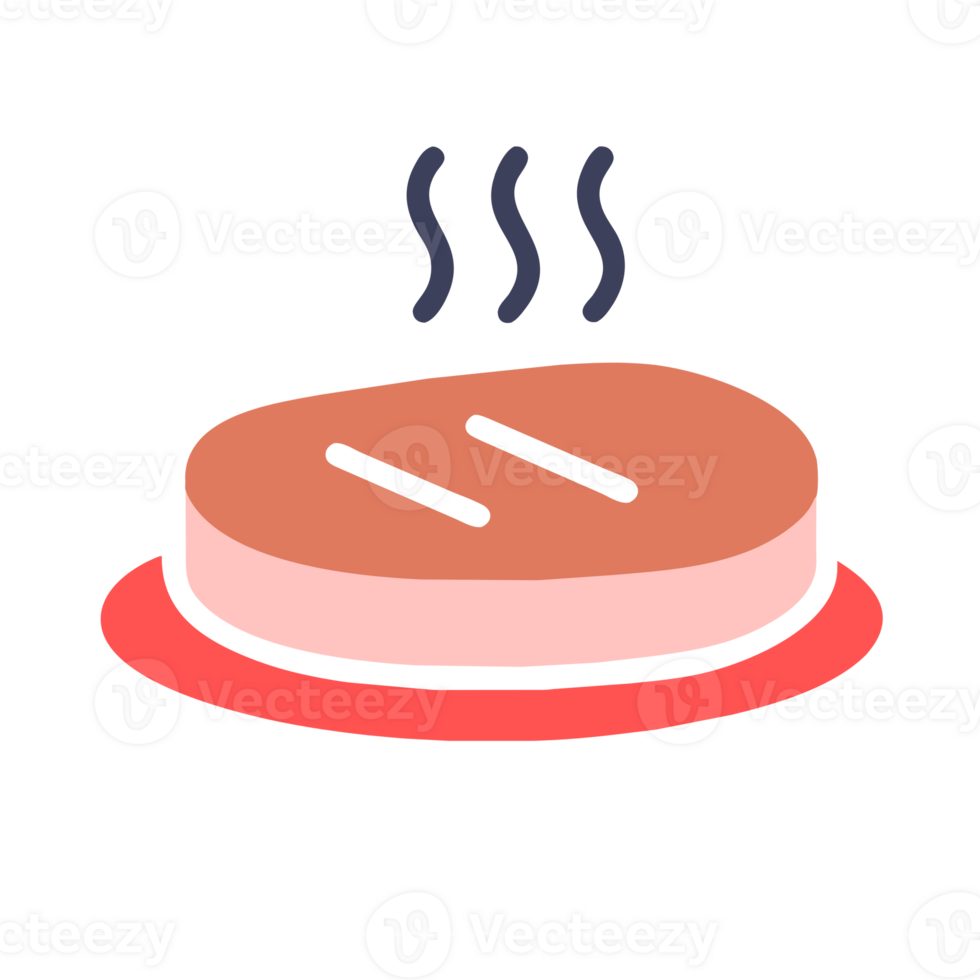 AI generated beef steak icon png