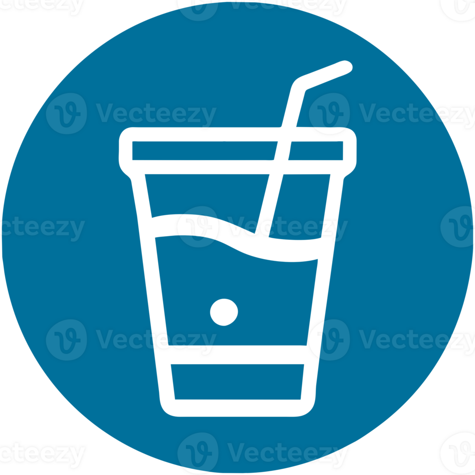 AI generated drinking glass icon png