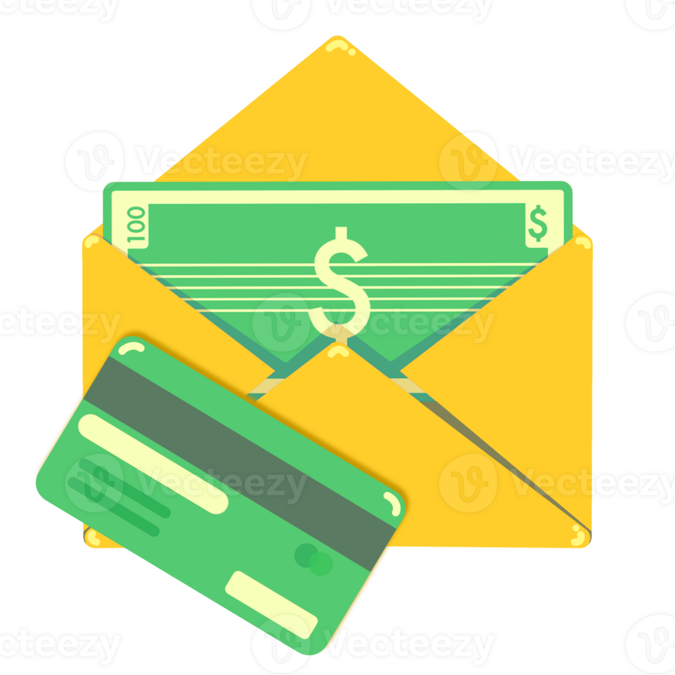 yellow money envelope png