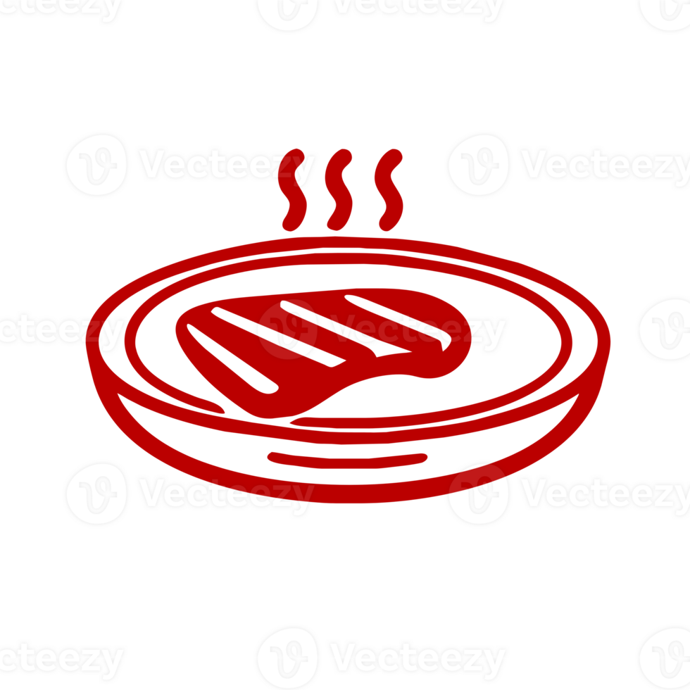AI generated beef steak icon png