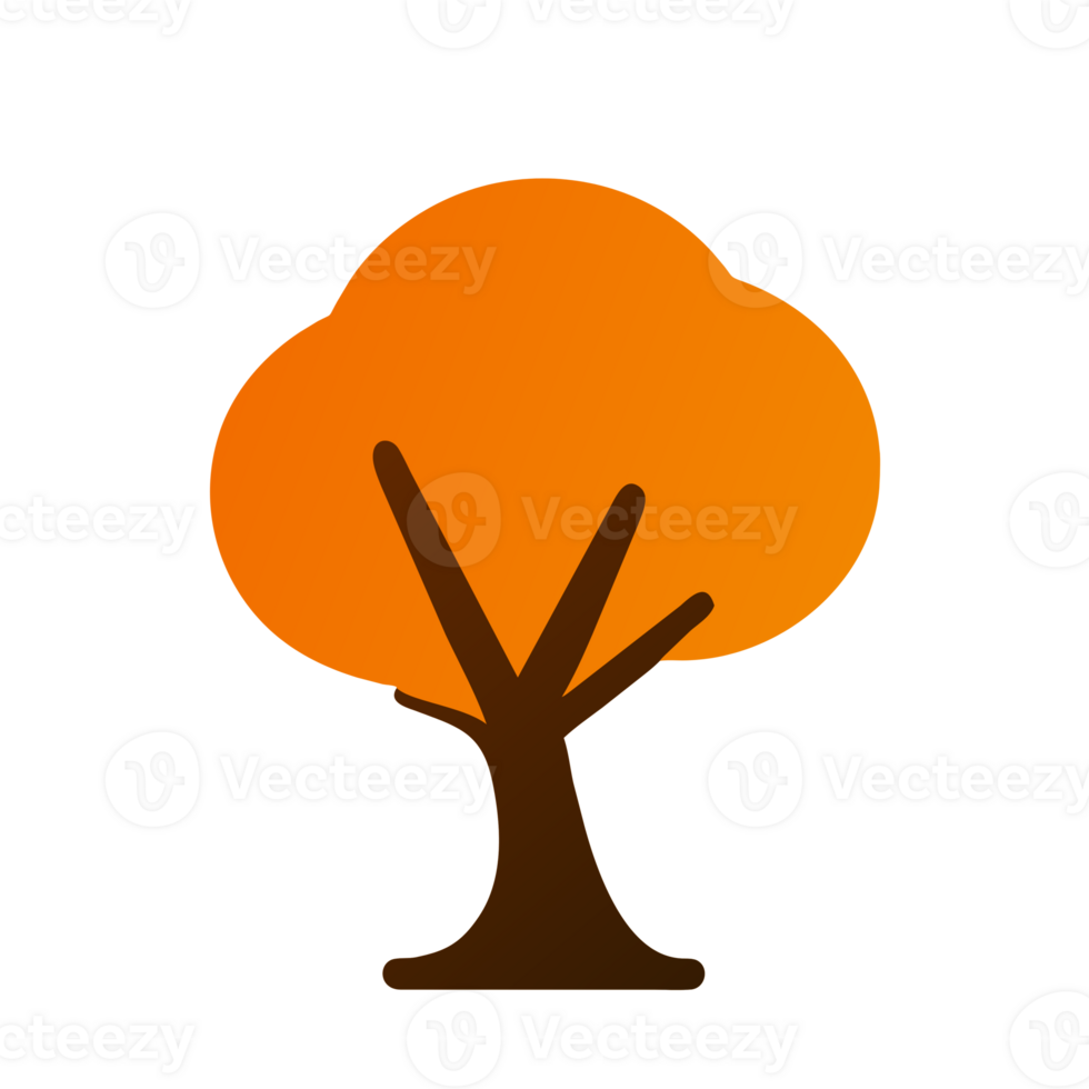 AI generated orange tree icon png