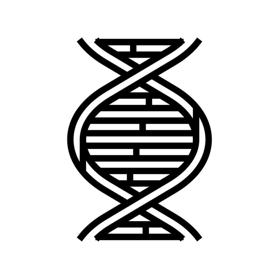 dna helix cryptogenetics line icon vector illustration