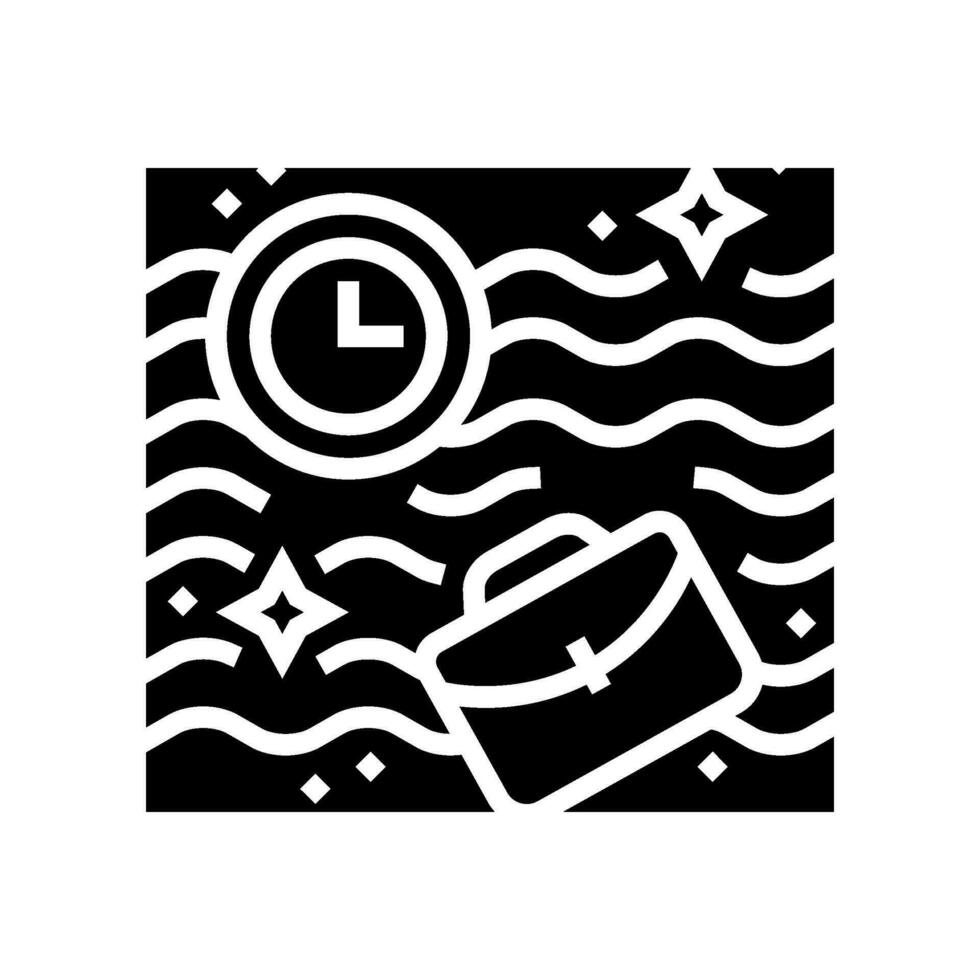 flow state time management glyph icon vector illustration