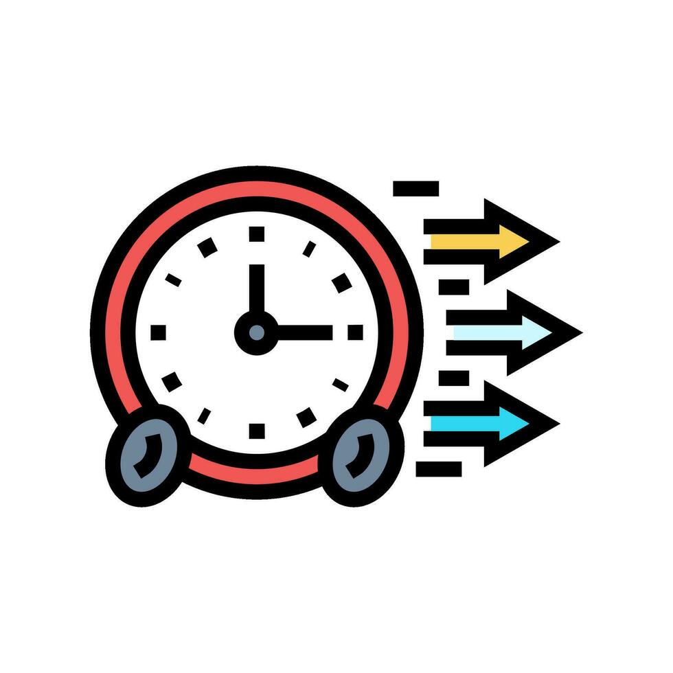 timeboxing time management color icon vector illustration