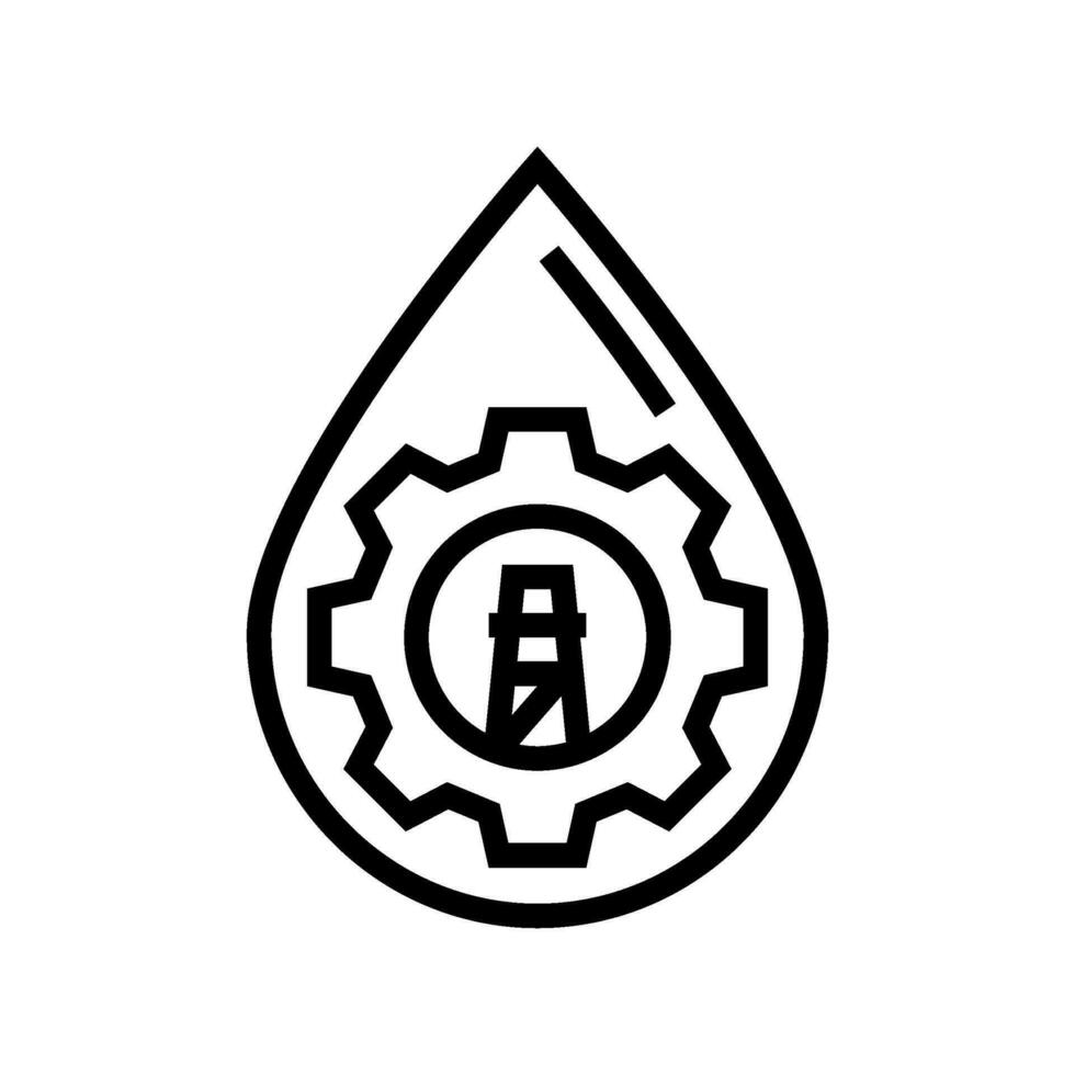 oil industry factory line icon vector illustration