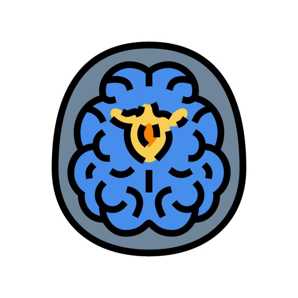 neuroimaging neuroscience neurology color icon vector illustration