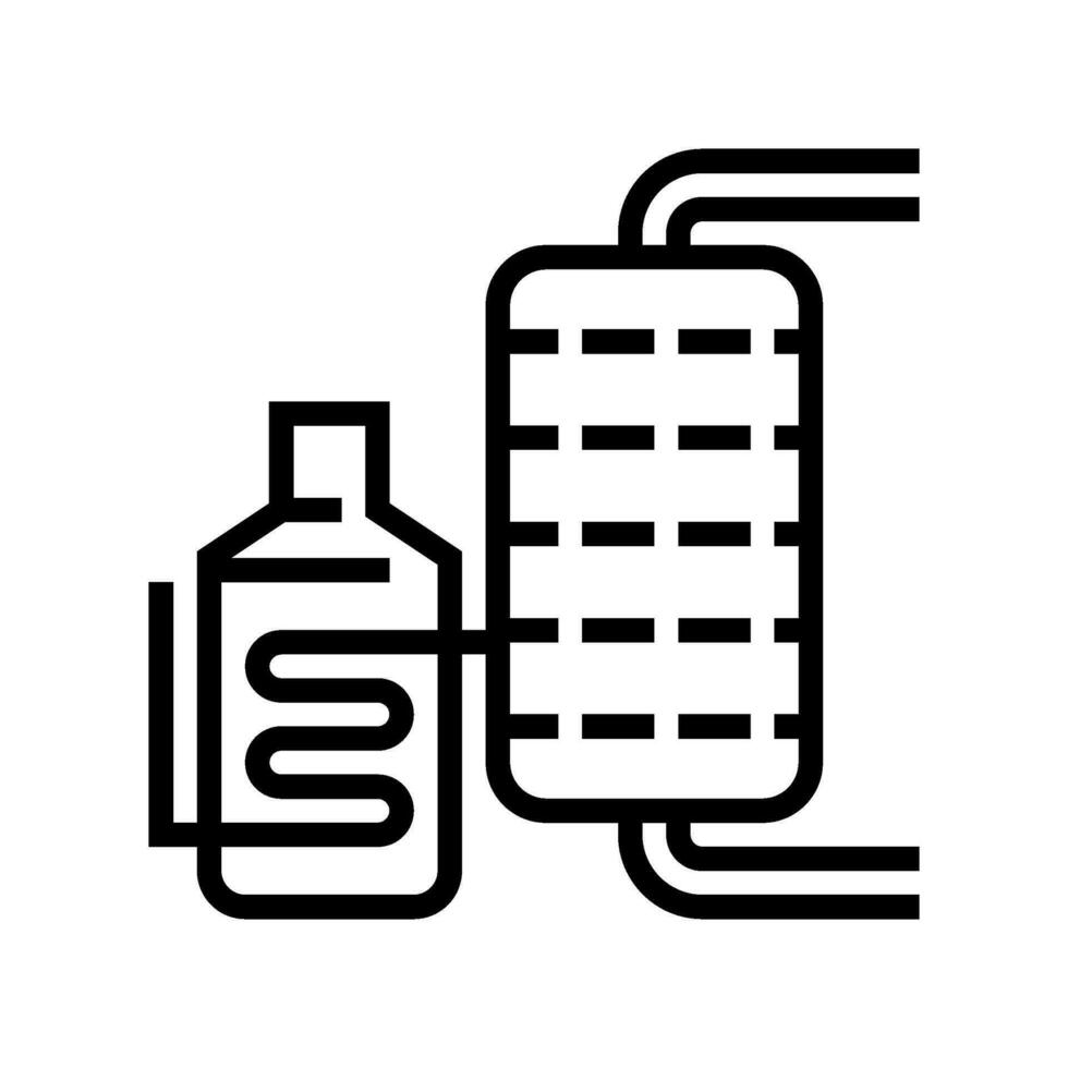 oil refining industry line icon vector illustration