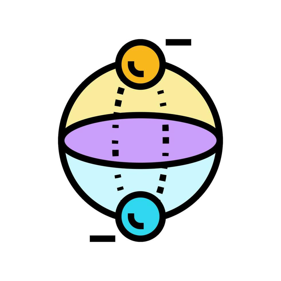 bit quantum technology color icon vector illustration