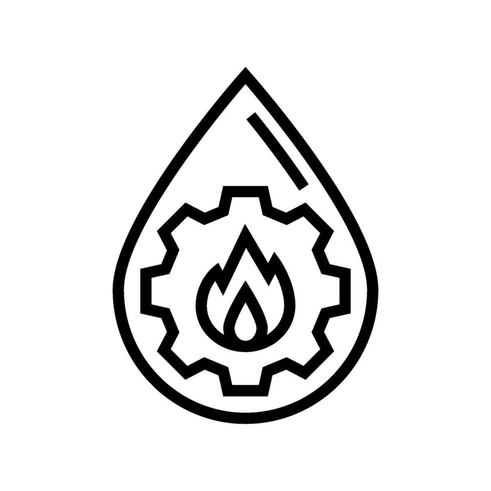 natural gas oil industry line icon vector illustration