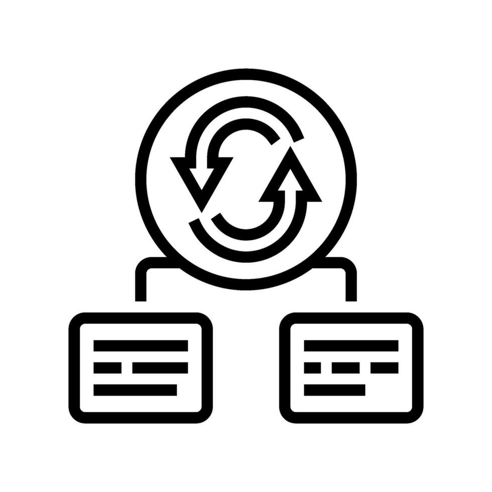 context switching time management line icon vector illustration