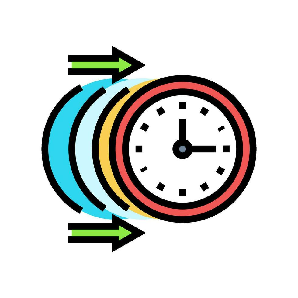 inertia time management color icon vector illustration