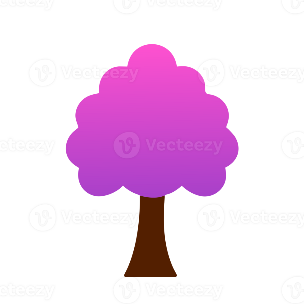AI generated purple cartoon tree png