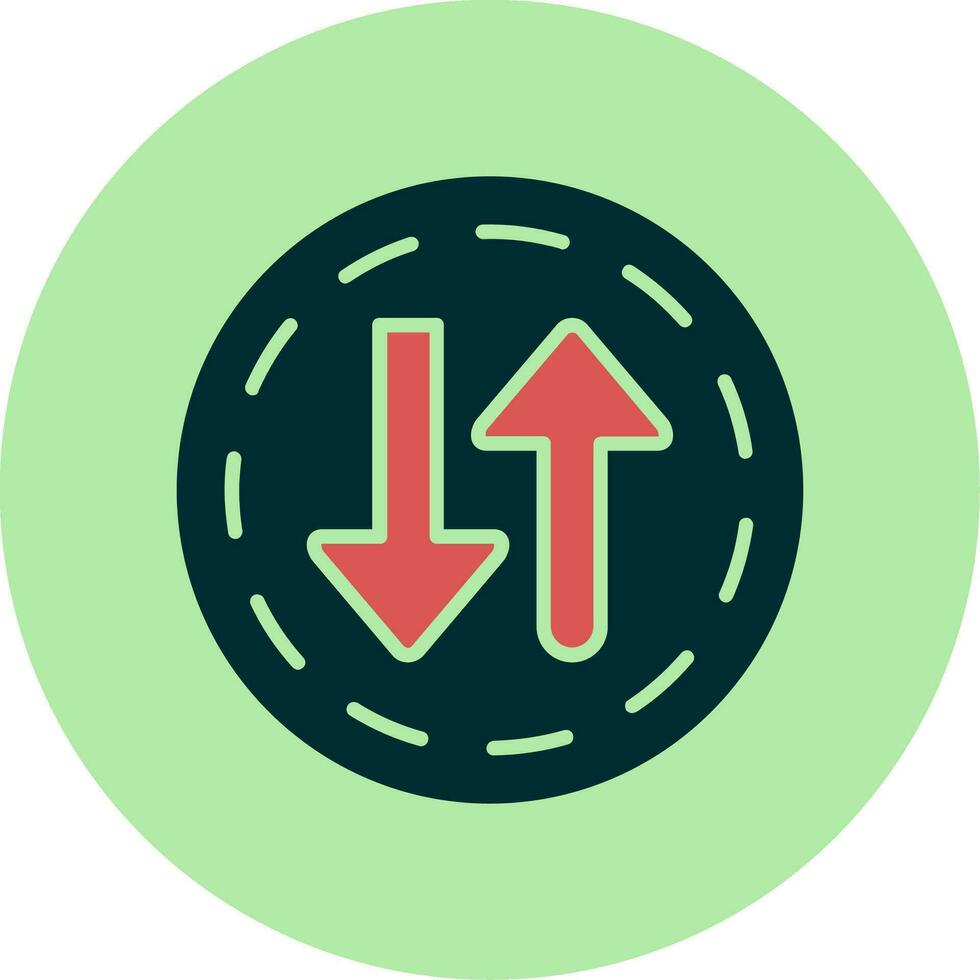 Two Way Street Vector Icon