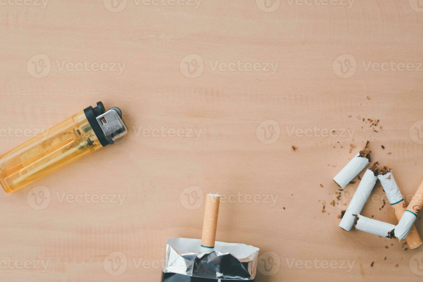 Damage cigarette for quit smoking photo