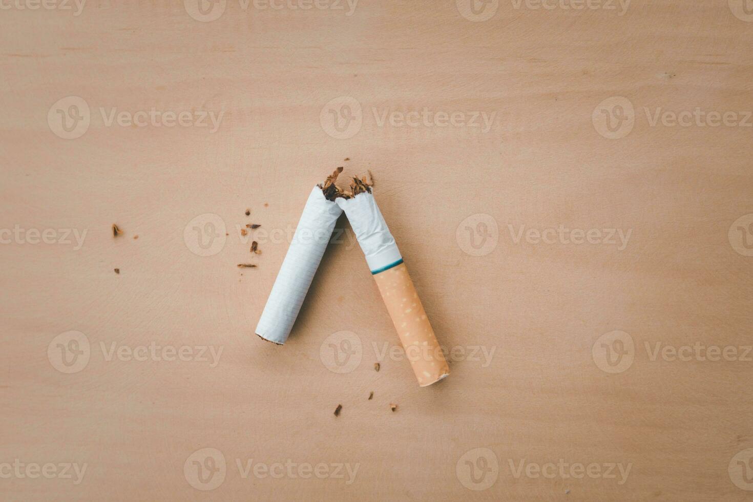 Damage cigarette for quit smoking photo