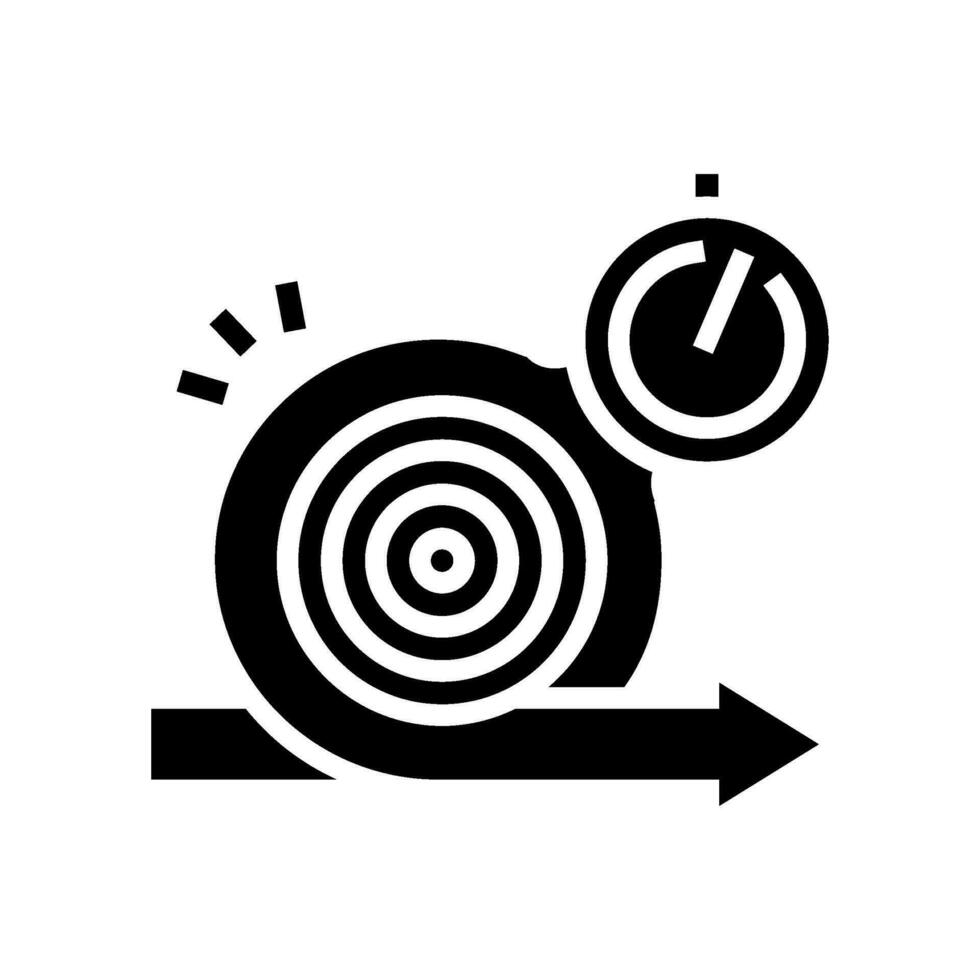 focus sprints time management glyph icon vector illustration