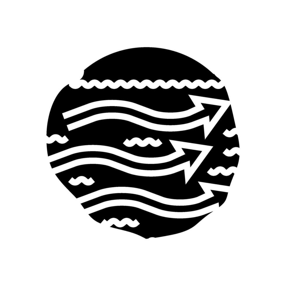 currents tidal power glyph icon vector illustration