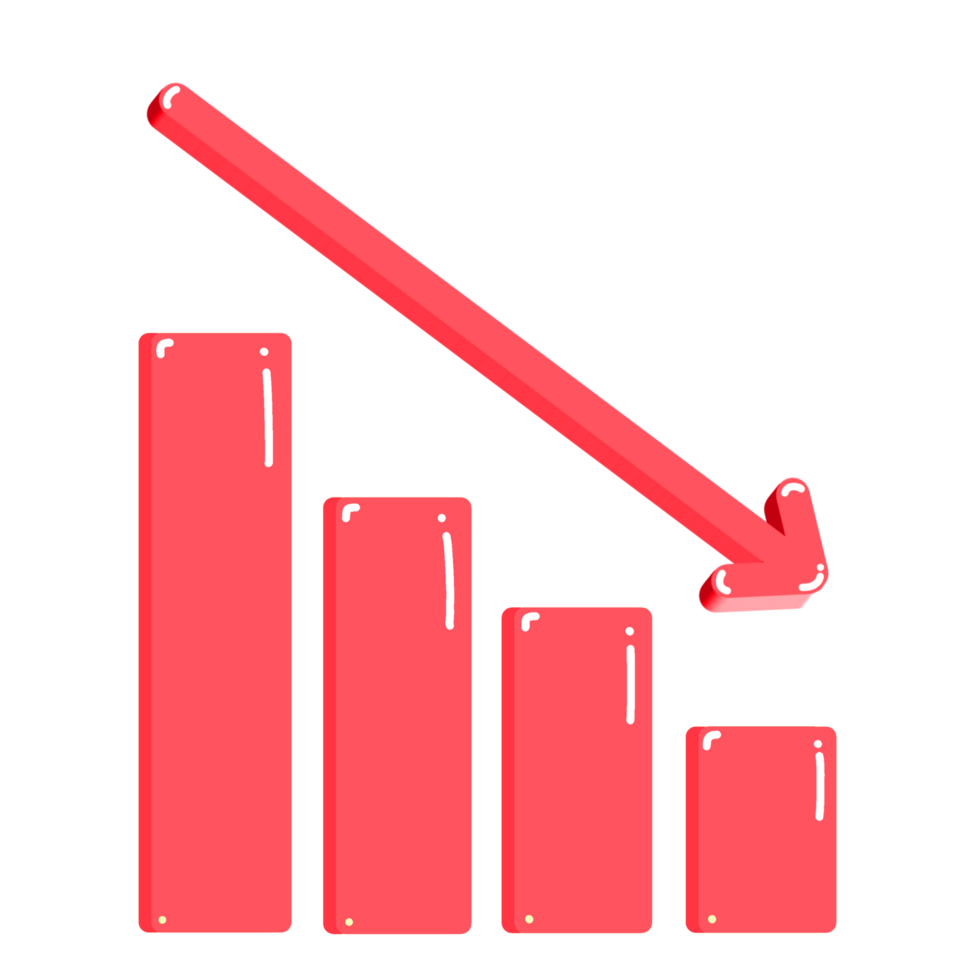 red financial graph png