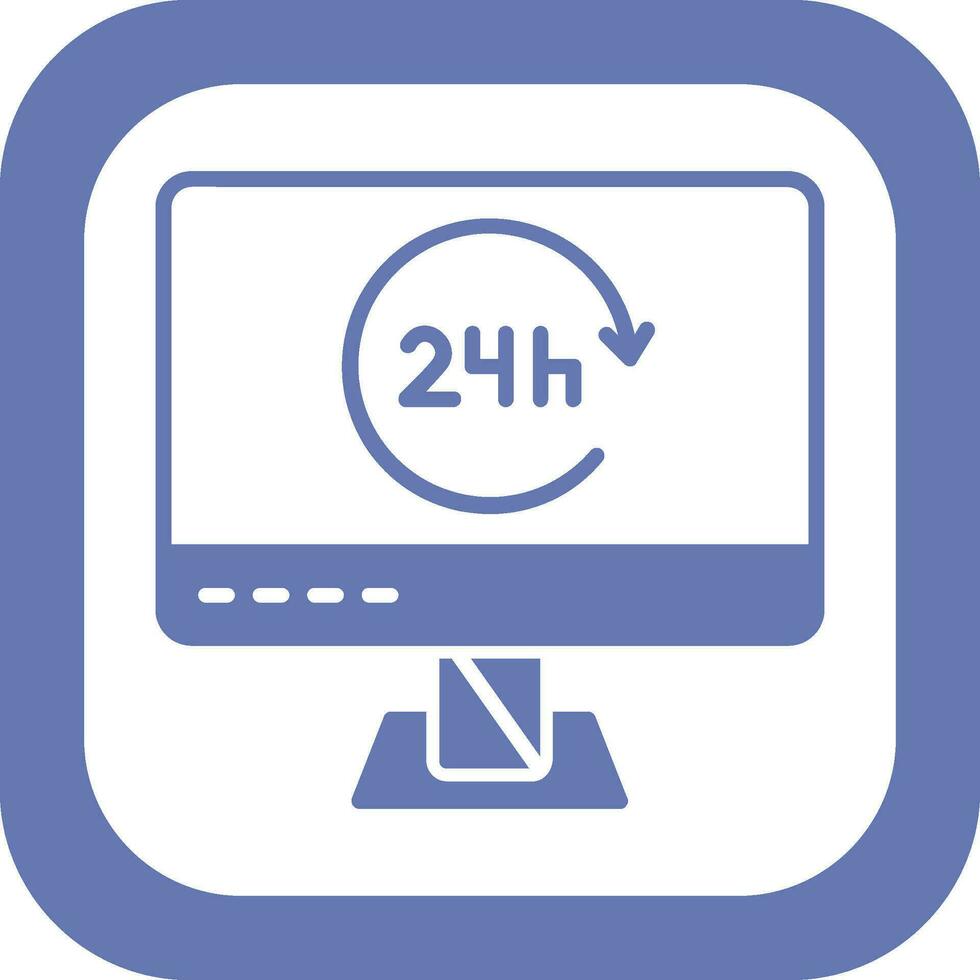 Icono de vector de 24 horas