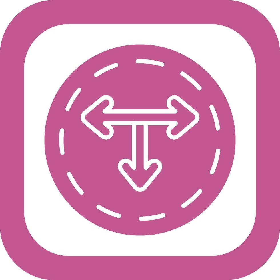 T Junction Vector Icon