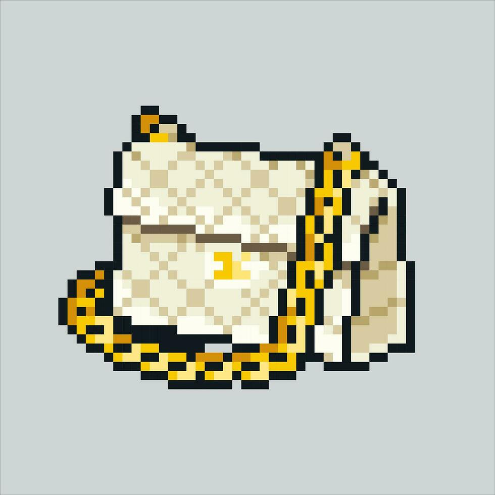 píxel Arte ilustración mujer bolsa. pixelado hembra bolsa. mujer hembra Moda bolso pixelado para el píxel Arte juego y icono para sitio web y vídeo juego. antiguo colegio retro vector