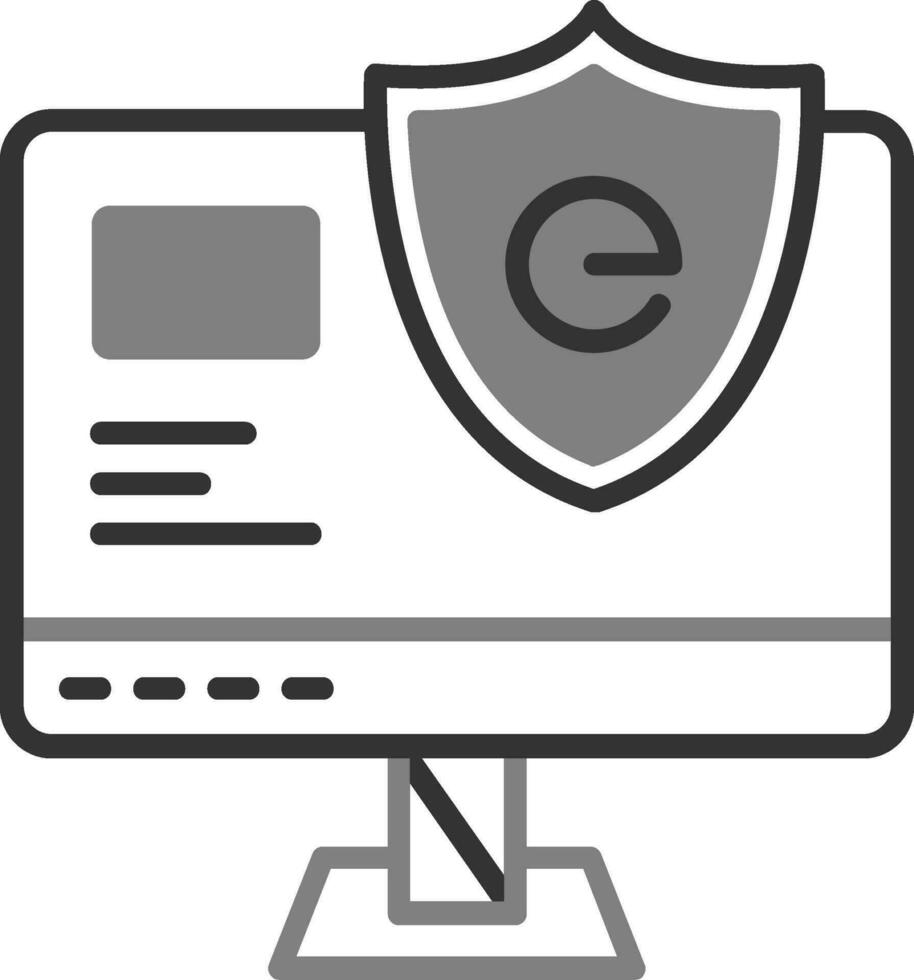 icono de vector de protección de datos