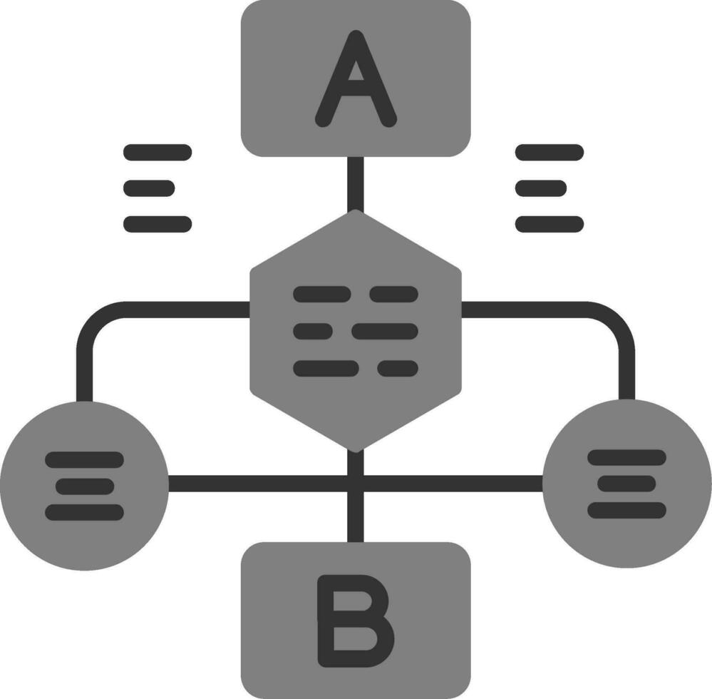 icono de vector de diagrama de flujo