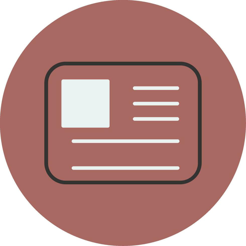 icono de vector de tarjeta de identificación