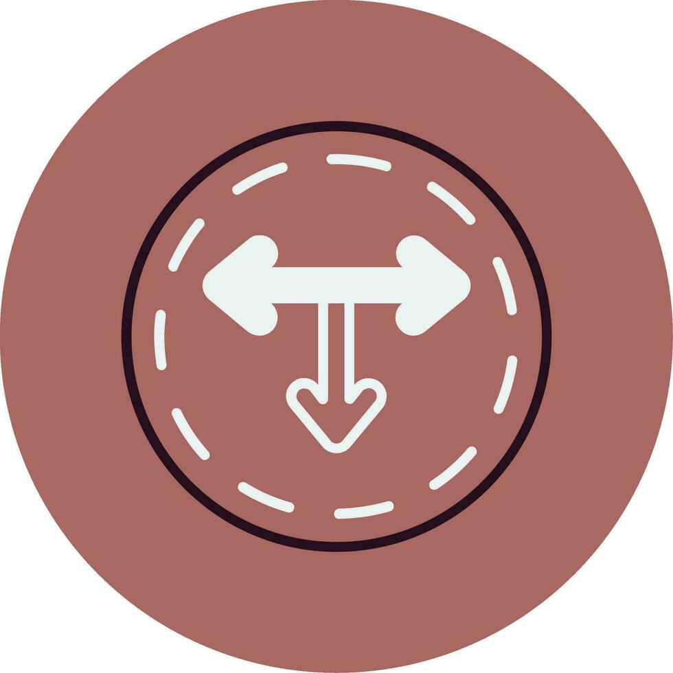 T Junction Vector Icon