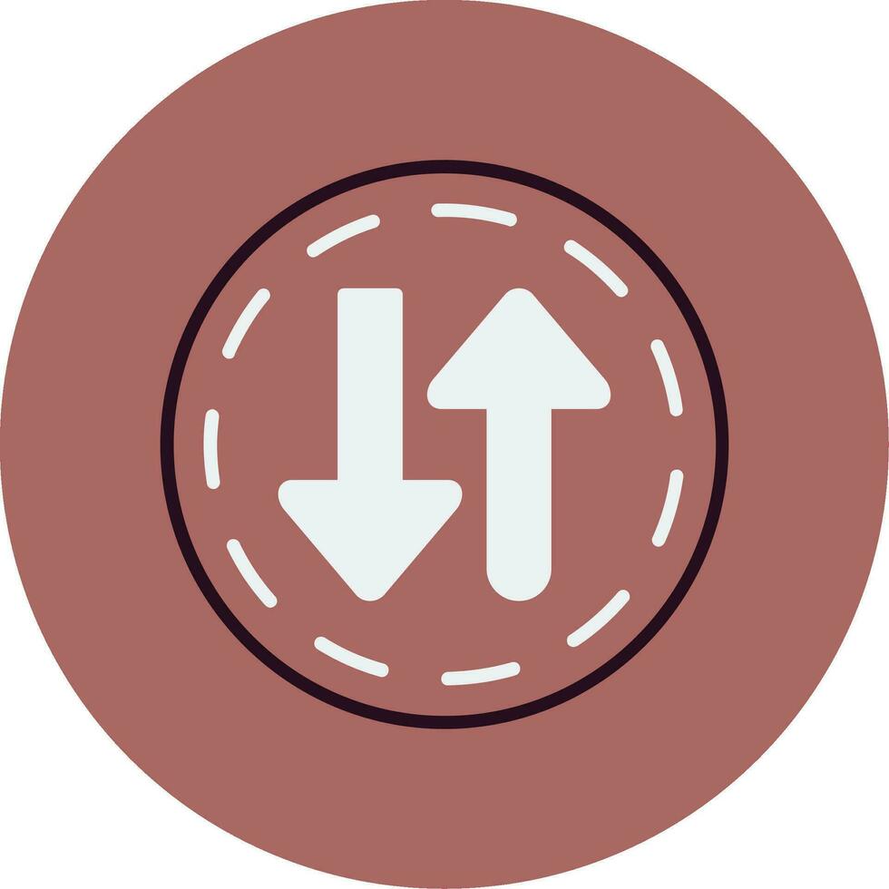 Two Way Street Vector Icon