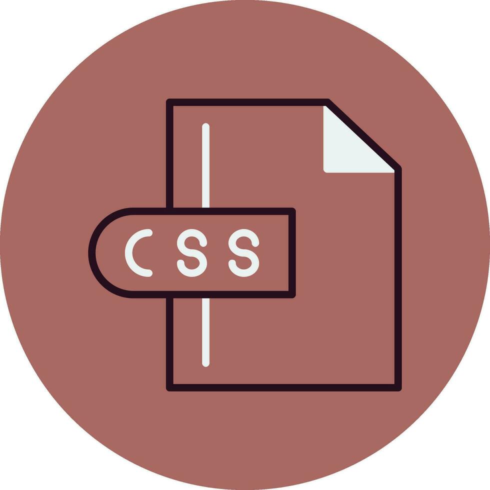 icono de vector de archivo css