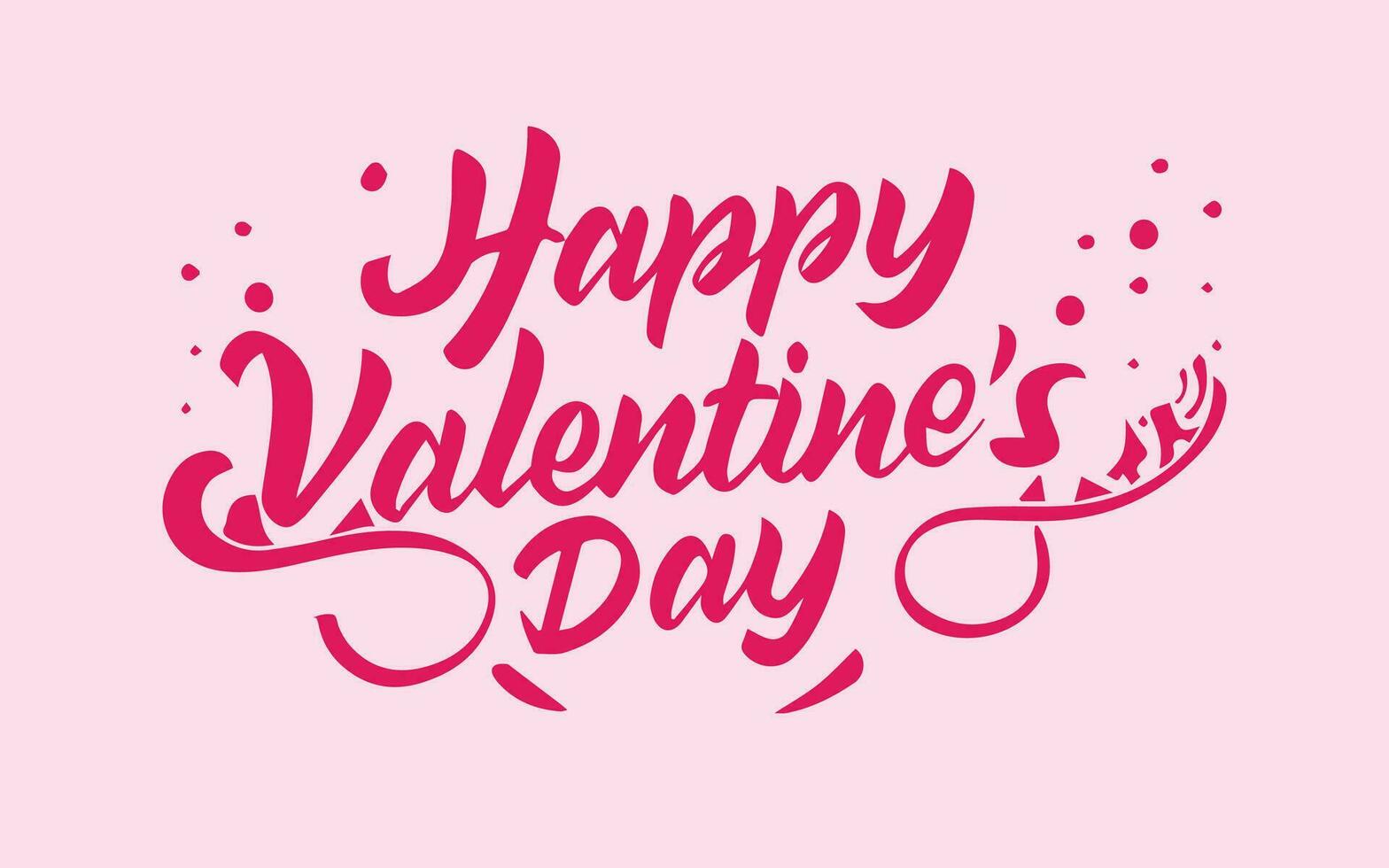 Happy Valentines Day lettering calligraphy. Vector illustration. Valentines day illustrations and typography elements