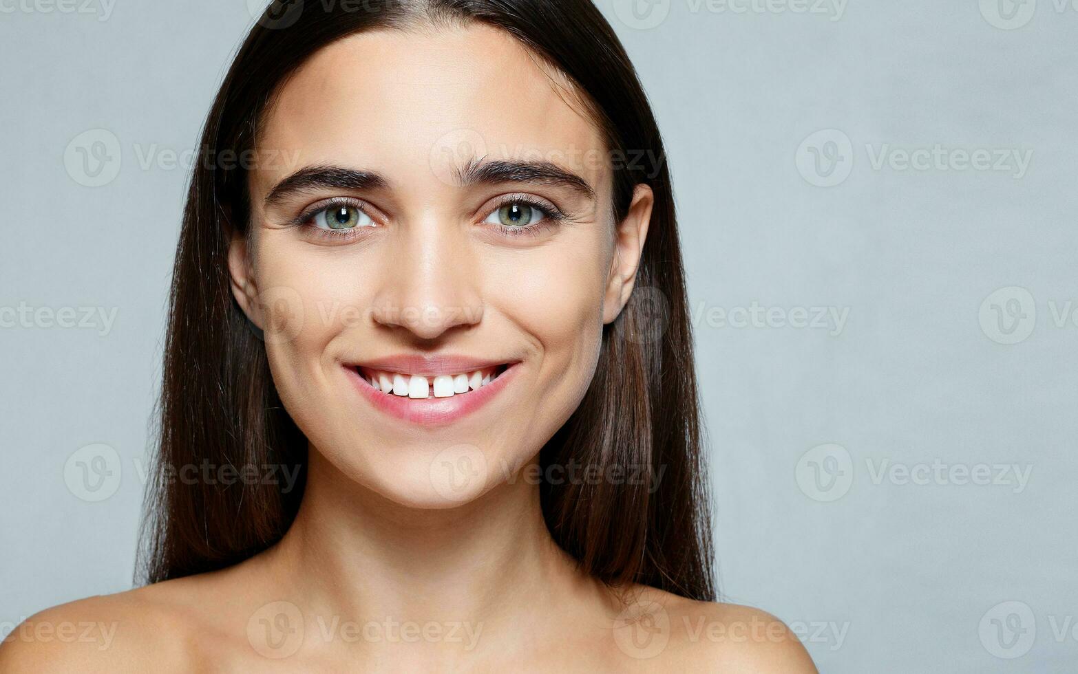 The young woman's portrait with happy emotions photo